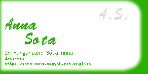 anna sota business card